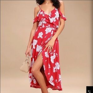 Lulu’s Red and White Floral dress
